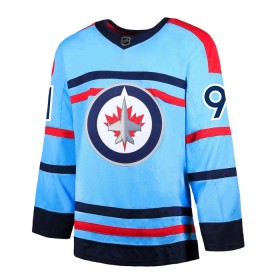 Winnipeg Jets tröja Cole Perfetti Anniversary Adidas 2023-24 Blå Authentic - NHL Tröjor Herr